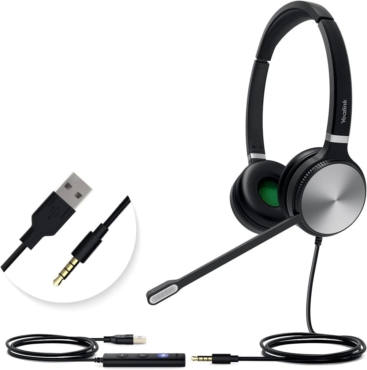 UH36-MONO Teams Certified USB Wired Noise Cancelling Headset with Mic Pack of 2 M793364