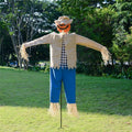 7.5 Feet Halloween Scarecrow Ghost Decorations with Metal Stand A52240
