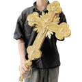 Large Zinc Alloy Electroplated Cross 29.5 Inches Q359059