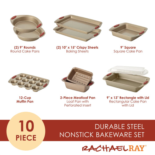 10-Piece Nonstick Bakeware Set E2517