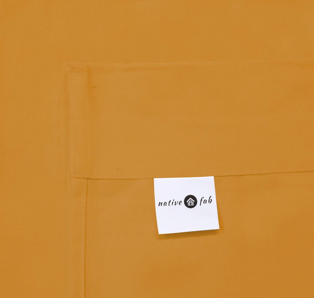 Mustard Yellow 100% Cotton Kitchen Curtain Valance Set 3 Pack T2353