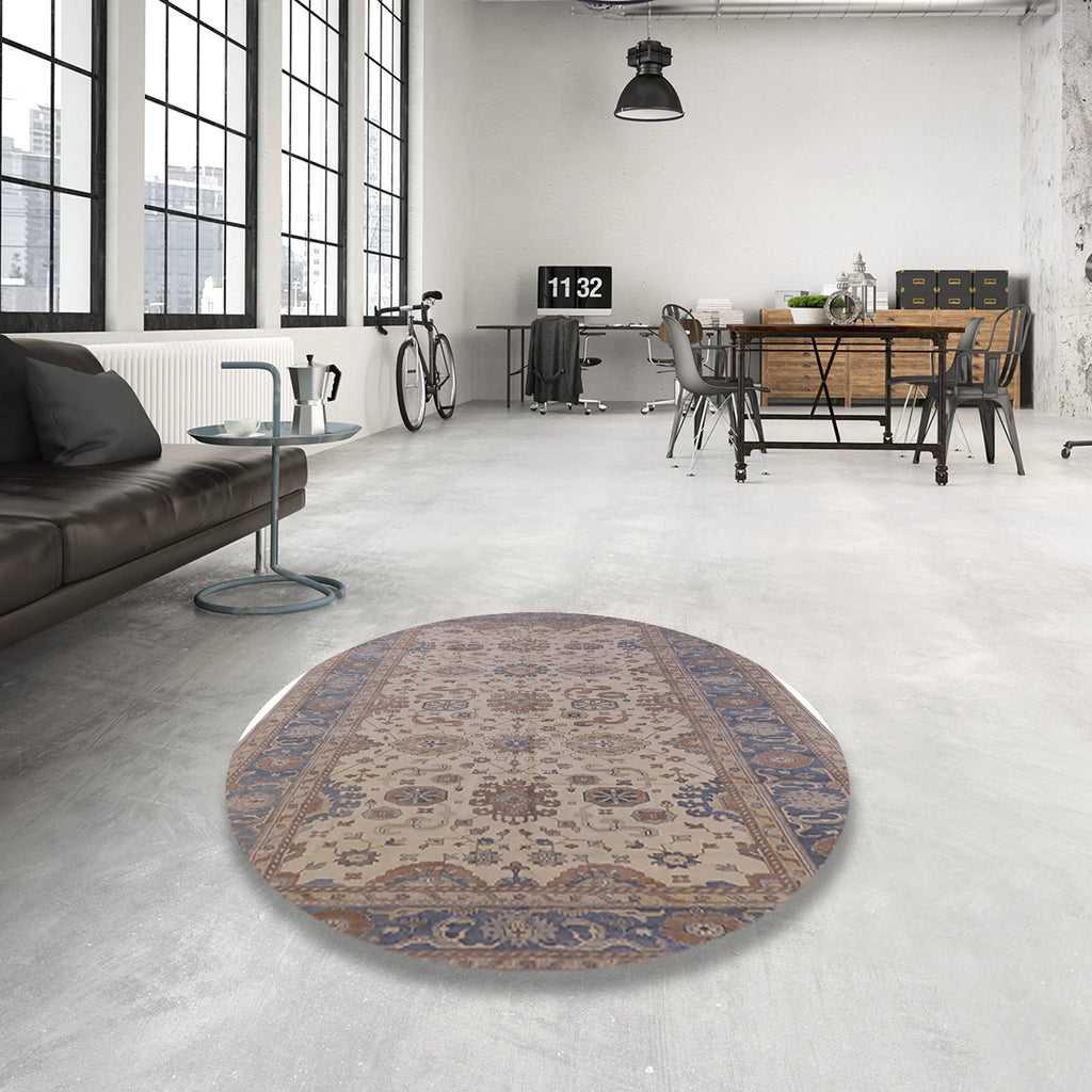 Khaki Rose Pink Oriental Area Rugs, 2' x 4' Y6784