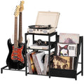 3 Tier Record Player Stand with Storage U7353