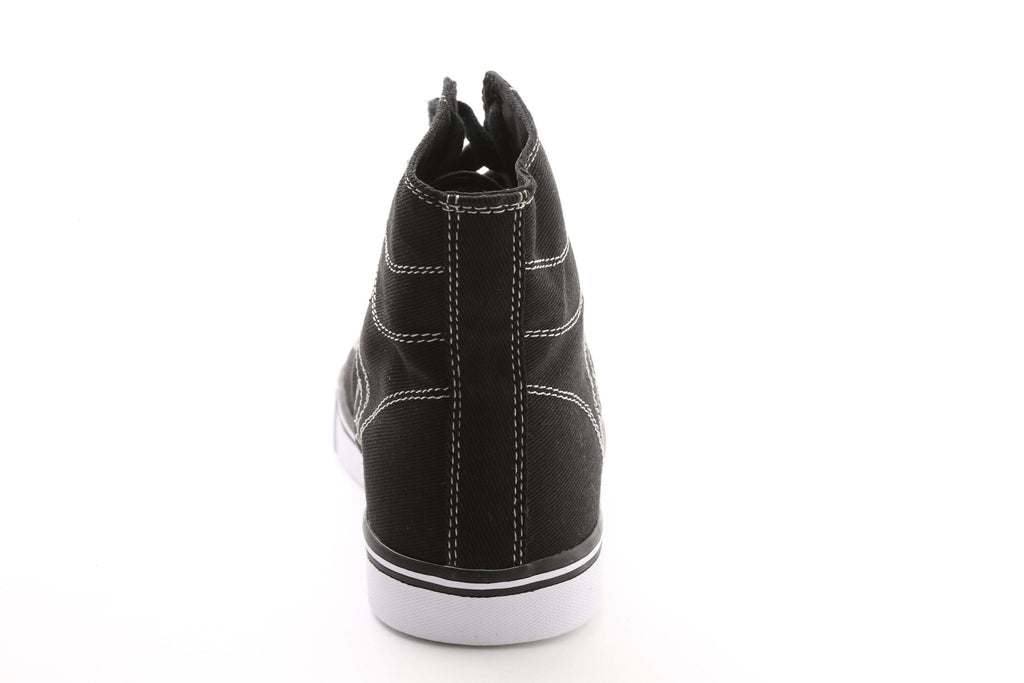 Black / Red Stretch Canvas High Tops K73436