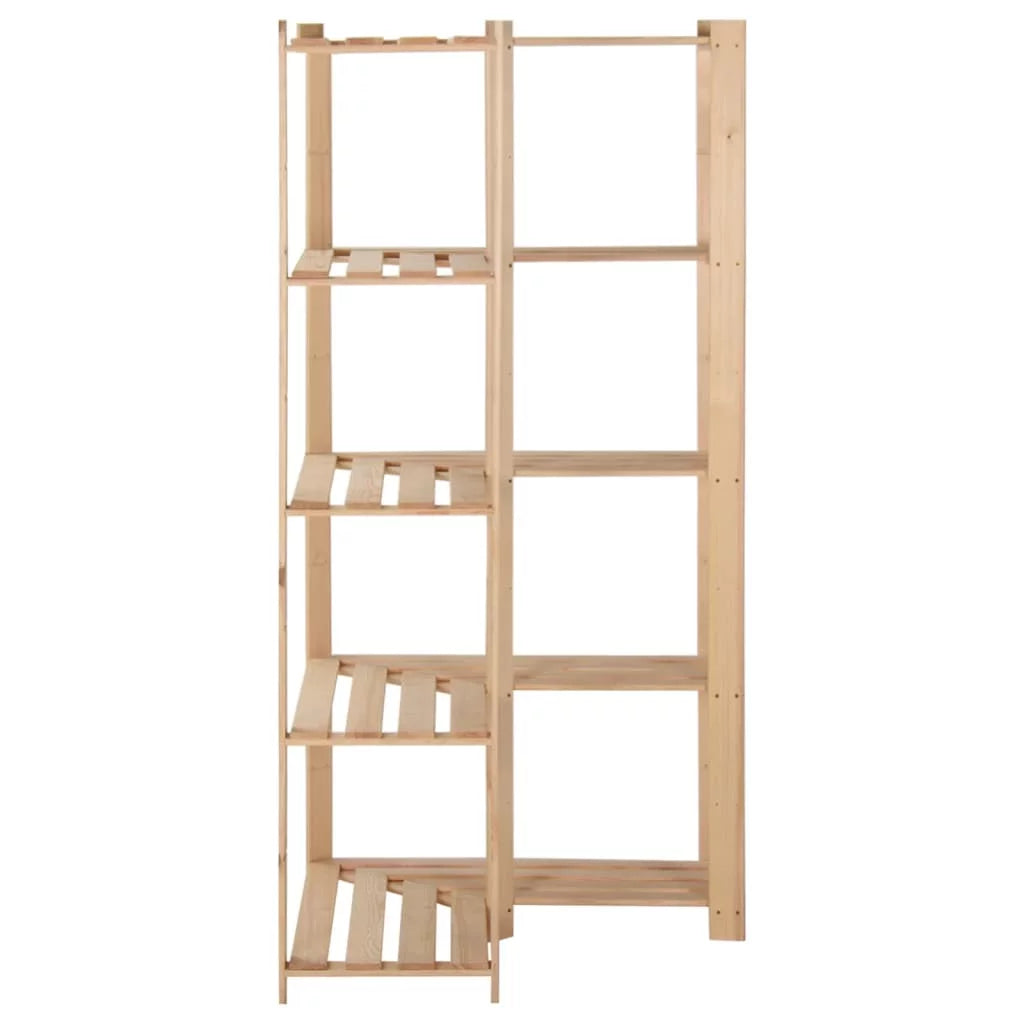 5-Tier Solid Wood Pine Corner Rack F1602